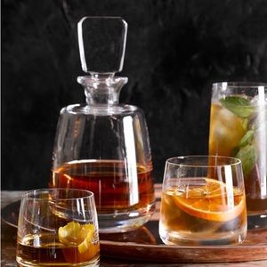 Williams Sonoma Estate Barware Decanter With “f” engraved on stopper